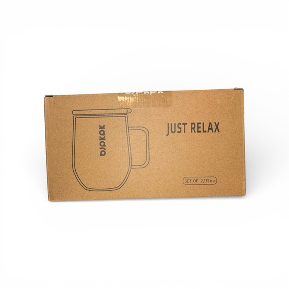 Black Insulated Mugs with Lids. 2 brand new cups in box - Picture 4 of 4